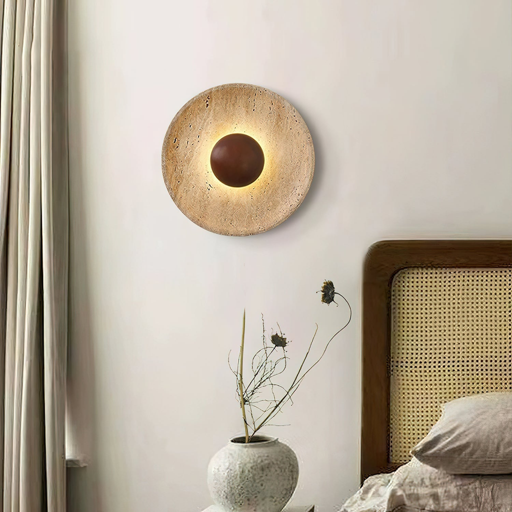 Lámpara de pared Tello de travertino