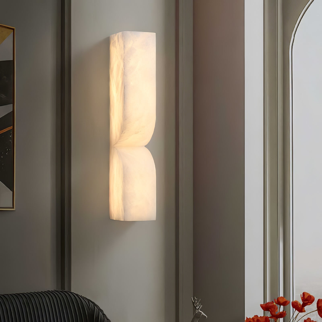 Lámpara de pared de alabastro Irelso