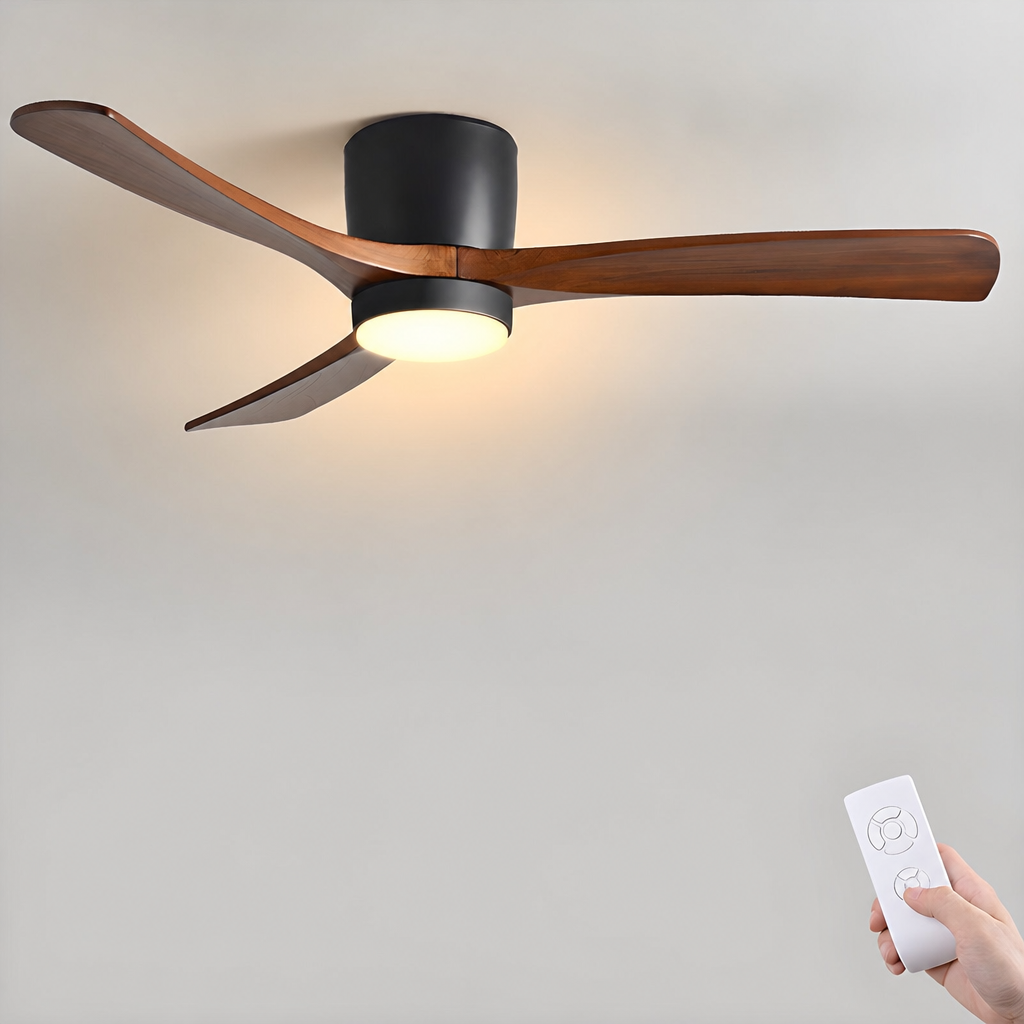 Looma Madera negra y de nogal Luz cálida