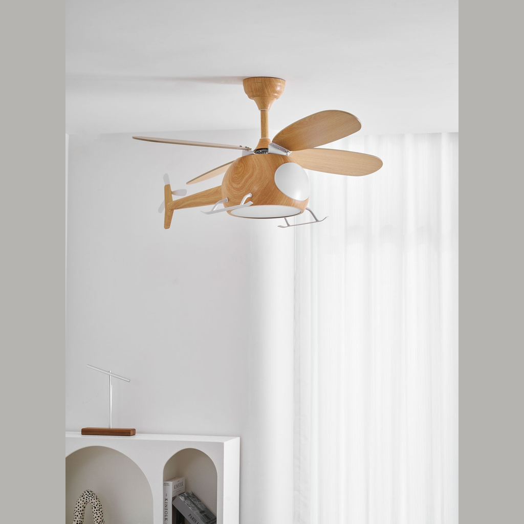 Ventilador de techo Jaraiso con forma de helicóptero